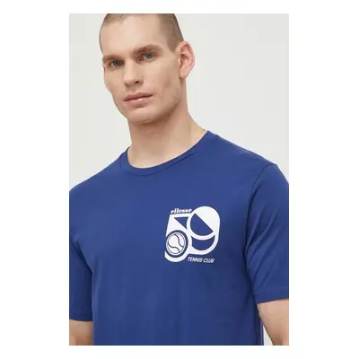 Bavlněné tričko Ellesse Sport Club T-Shirt tmavomodrá barva, s potiskem, SHV20273