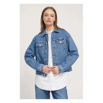 Džínová bunda Tommy Jeans dámská, přechodná, DW0DW17663