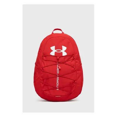 Batoh Under Armour Hustle červená barva, velký, vzorovaný, 1364181