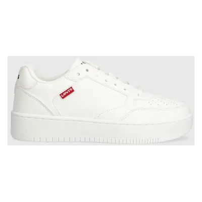 Sneakers boty Levi's PAIGE bílá barva, 235651.50