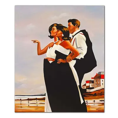 Reprodukce malovaná olejem Jack Vettriano, The Missing Man II