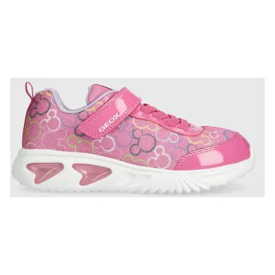 Sneakers boty Geox ASSISTER x Disney růžová barva