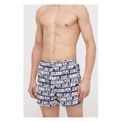 Plavkové šortky Pepe Jeans AO LOGO SWIMSHORT tmavomodrá barva, PMB10384