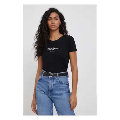 Tričko Pepe Jeans New Virginia Ss N dámský, černá barva