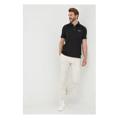 Bavlněné polo tričko Armani Exchange černá barva, s potiskem, 8NZF80 Z8H4Z NOS