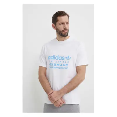 Bavlněné tričko adidas Originals béžová barva, s potiskem, IR9634