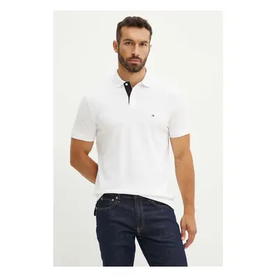 Polo tričko Tommy Hilfiger bílá barva, MW0MW34753