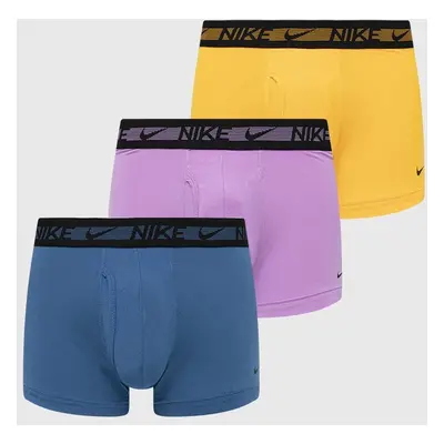 Boxerky Nike 3-pack pánské, žlutá barva