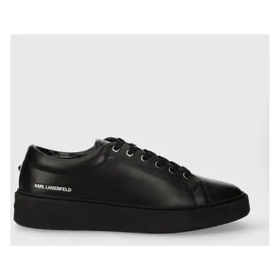 Kožené sneakers boty Karl Lagerfeld FLINT černá barva, KL53320A