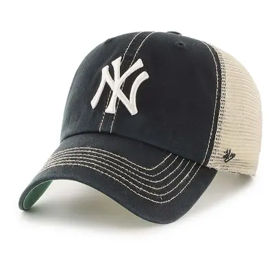 Kšiltovka 47 brand MLB New York Yankees černá barva, s aplikací, B-TRWLR17GWP-BK