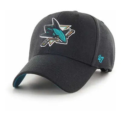 Kšiltovka 47 brand NHL San Jose Sharks černá barva, s aplikací, H-BLPMS22WBP-BK