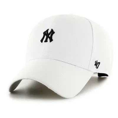 Kšiltovka 47 brand MLB New York Yankees bílá barva, s aplikací, B-BRMPS17WBP-WHA