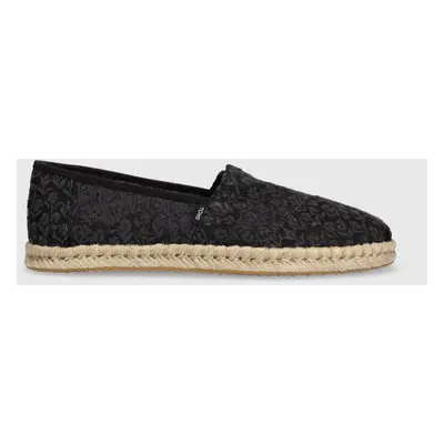 Espadrilky Toms Alpargata Rope černá barva, 10019818