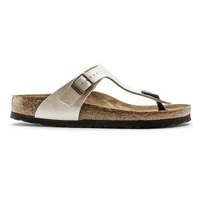 Žabky Birkenstock Gizeh dámské, béžová barva, na plochém podpatku, 943871