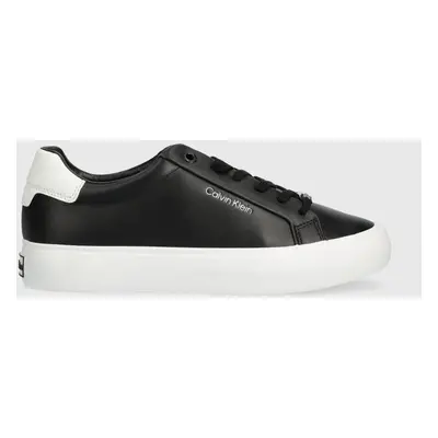 Sneakers boty Calvin Klein VULCANIZED LACE UP LTH černá barva, HW0HW02037