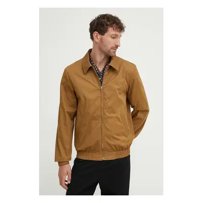 Bunda A.P.C. blouson gilbert pánská, hnědá barva, přechodná, COGXS-H02922