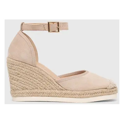 Espadrilky Answear Lab béžová barva, na klínku