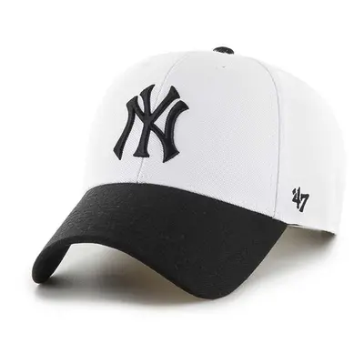 Kšiltovka 47 brand MLB New York Yankees bílá barva, s aplikací, B-SUMTT17WBP-WH