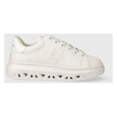 Kožené sneakers boty Karl Lagerfeld KAPRI KITE bílá barva, KL64530N