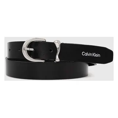 Kožený pásek Calvin Klein dámský, černá barva, K60K611930