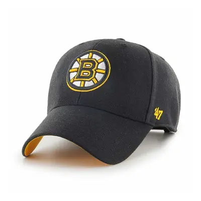 Kšiltovka 47 brand NHL Boston Bruins černá barva, s aplikací, H-BLPMS01WBP-BK