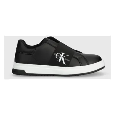 Dětské sneakers boty Calvin Klein Jeans černá barva