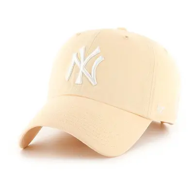 Kšiltovka 47 brand MLB New York Yankees oranžová barva, s aplikací, B-NLRGW17GWS-AF