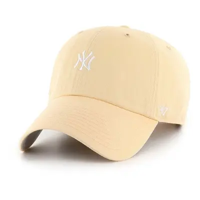 Bavlněná baseballová čepice 47 brand MLB New York Yankees oranžová barva, s aplikací, B-BSRNR17G