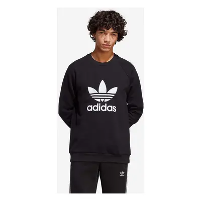 Bavlněná mikina adidas Originals pánská, černá barva, vzorovaná, IA4854-black