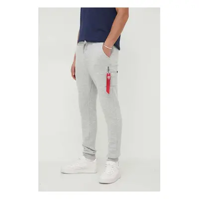 Tepláky Alpha Industries NASA Cargo Sweat Jogger šedá barva, 118369.17