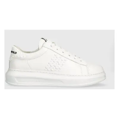 Kožené sneakers boty Karl Lagerfeld KAPRI MENS bílá barva, KL52574