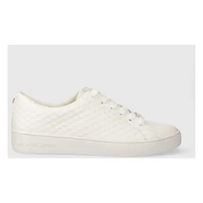 Kožené sneakers boty MICHAEL Michael Kors Keaton bílá barva, 43R4KTFS1L