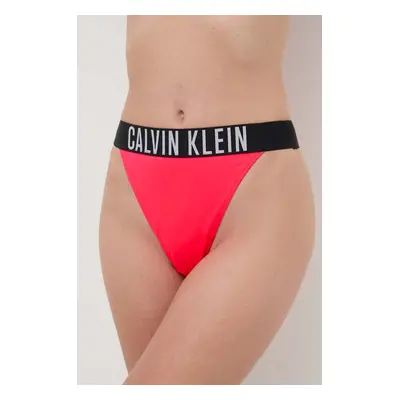 Koupací kalhotky Calvin Klein růžová barva, KW0KW02665