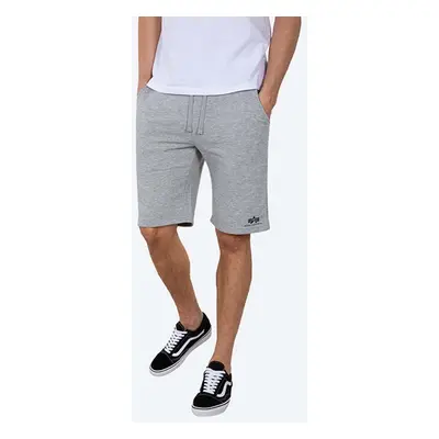 Kraťasy Alpha Industries Basic pánské, šedá barva, 116363.17-grey