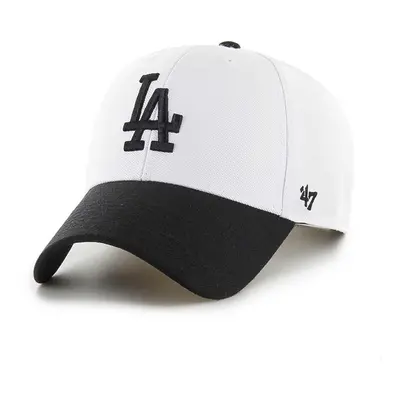 Kšiltovka 47 brand MLB Los Angeles Dodgers bílá barva, s aplikací, B-SUMTT12WBP-WH