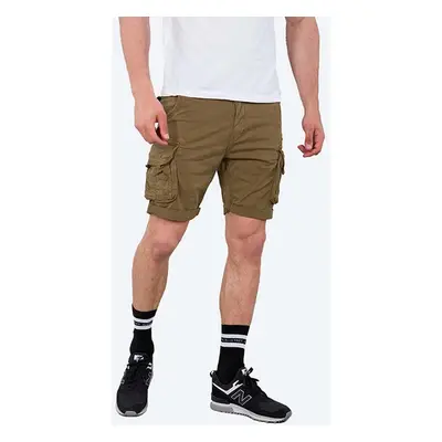 Kraťasy Alpha Industries pánské, hnědá barva, 176203.13-brown