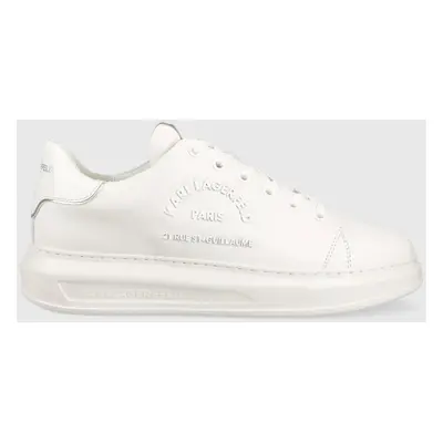 Kožené sneakers boty Karl Lagerfeld KAPRI MENS bílá barva, KL52539