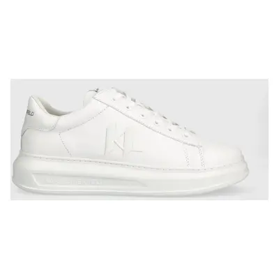 Kožené sneakers boty Karl Lagerfeld KAPRI MENS bílá barva, KL52515