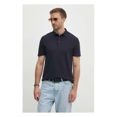 Bavlněné polo tričko Armani Exchange tmavomodrá barva, 3DZFAB ZJXUZ