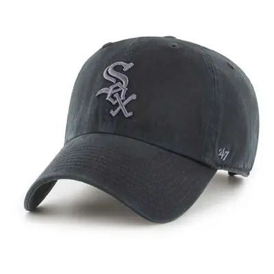 Bavlněná baseballová čepice 47 brand MLB Chicago White Sox černá barva, s aplikací, B-RGW06GWS-B