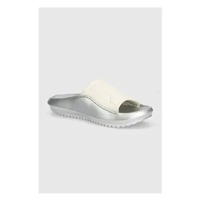 Pantofle Calvin Klein Jeans HYBRID SANDAL MG MR dámské, stříbrná barva, YW0YW01338