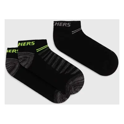 Ponožky Skechers 3-pack černá barva