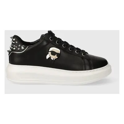 Kožené sneakers boty Karl Lagerfeld KAPRI černá barva, KL62529N