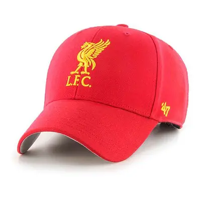 Čepice 47brand Liverpool FC červená barva, s aplikací, EPL-MVP04WBV-RDG