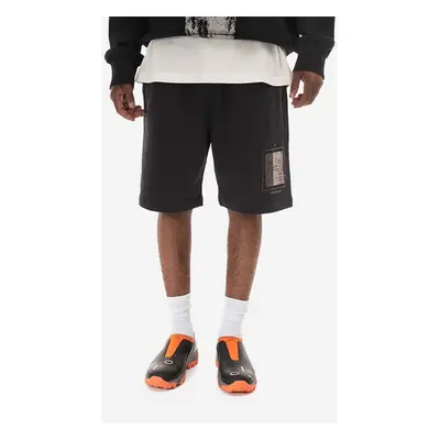 Bavlněné šortky A-COLD-WALL* Foil Grid Sweat Shorts ACWMB132 BLACK černá barva