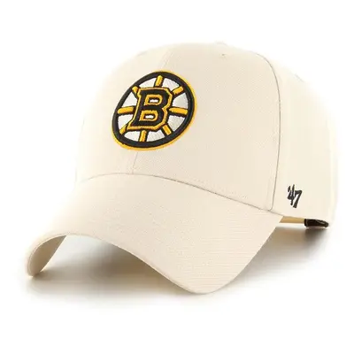 Kšiltovka 47 brand NHL Boston Bruins béžová barva, s aplikací, H-MVPSP01WBP-NTA