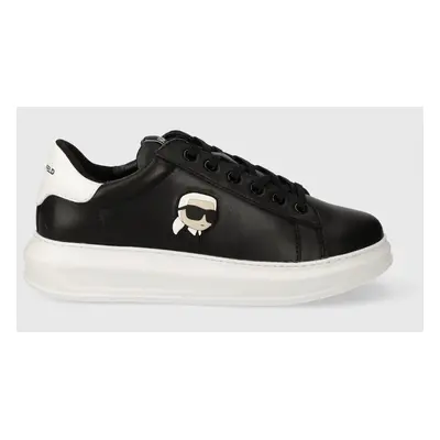 Kožené sneakers boty Karl Lagerfeld KAPRI MENS černá barva, KL52530N