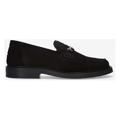 Semišové mokasíny Filling Pieces Loafer Suede černá barva, na plochém podpatku, 44222791861