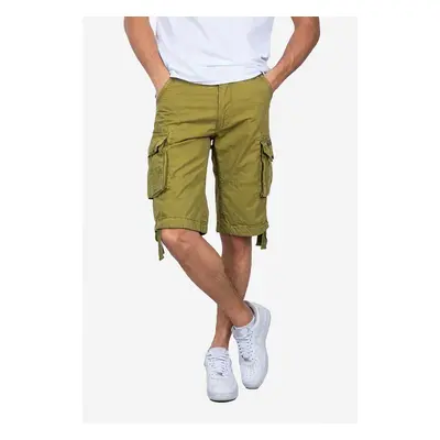 Bavlněné šortky Alpha Industries Jet Short 191200 440 hnědá barva, 191200.440-brown