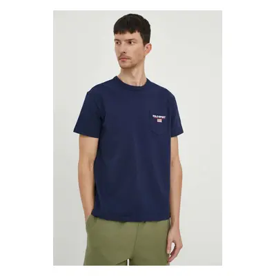 Bavlněné tričko Polo Ralph Lauren tmavomodrá barva, s aplikací, 710938452